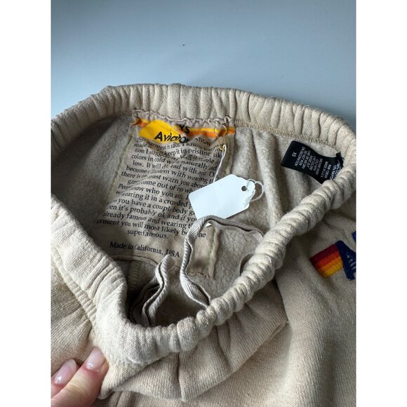 NWT Aviator Nation Glitter Heart Sweatpants Tan Butter Size XS - Picture 5 of 5